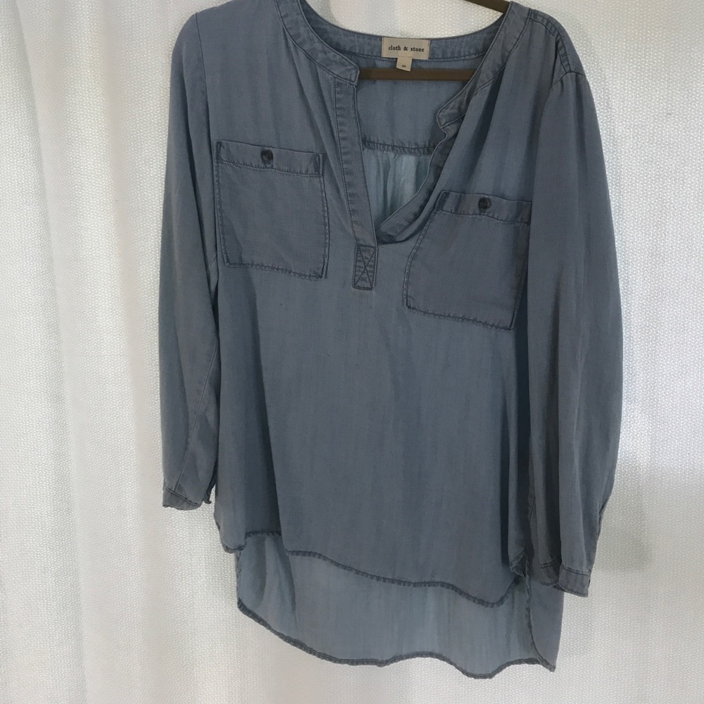 Anthropologie Cloth & Stone Chambray tunic